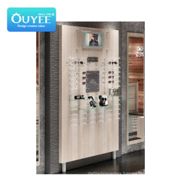 Ouyee morden display for optical shop eyewear display showcase design eyewear display rack wall